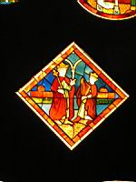 Paris, Sainte Chapelle, Vitrail ancien, David et Saul, 15e (Paris, musee de Cluny)